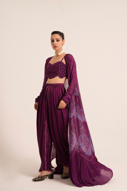 Jamani Cape Dhoti Set