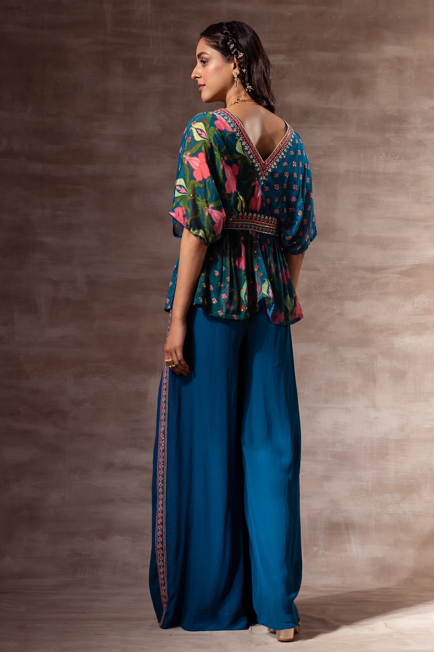 Lotus Print Kaftan Top