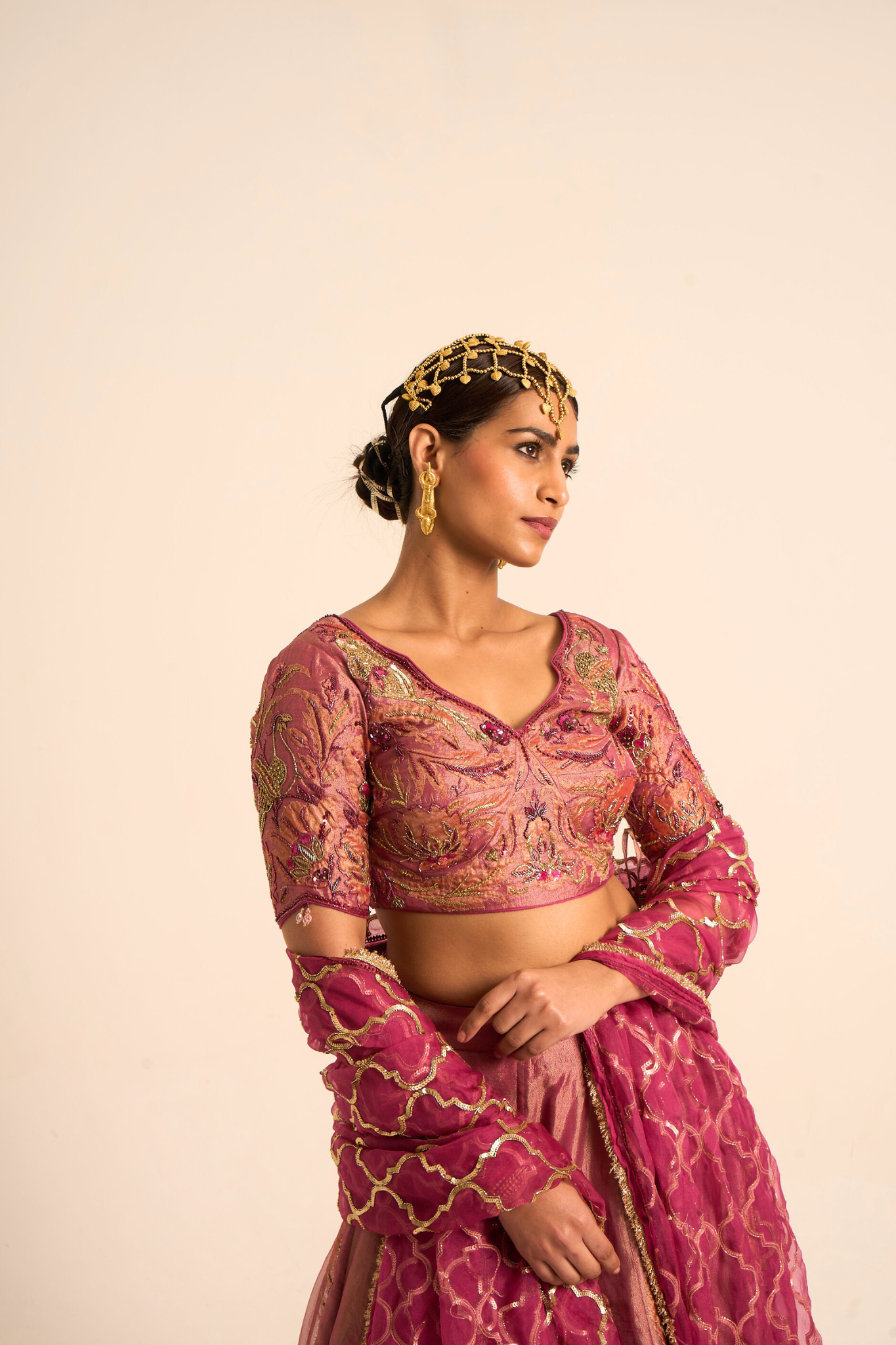 Sunehri Lehenga Set