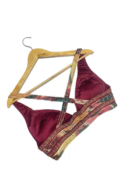 Ikat Raw Silk Bralette