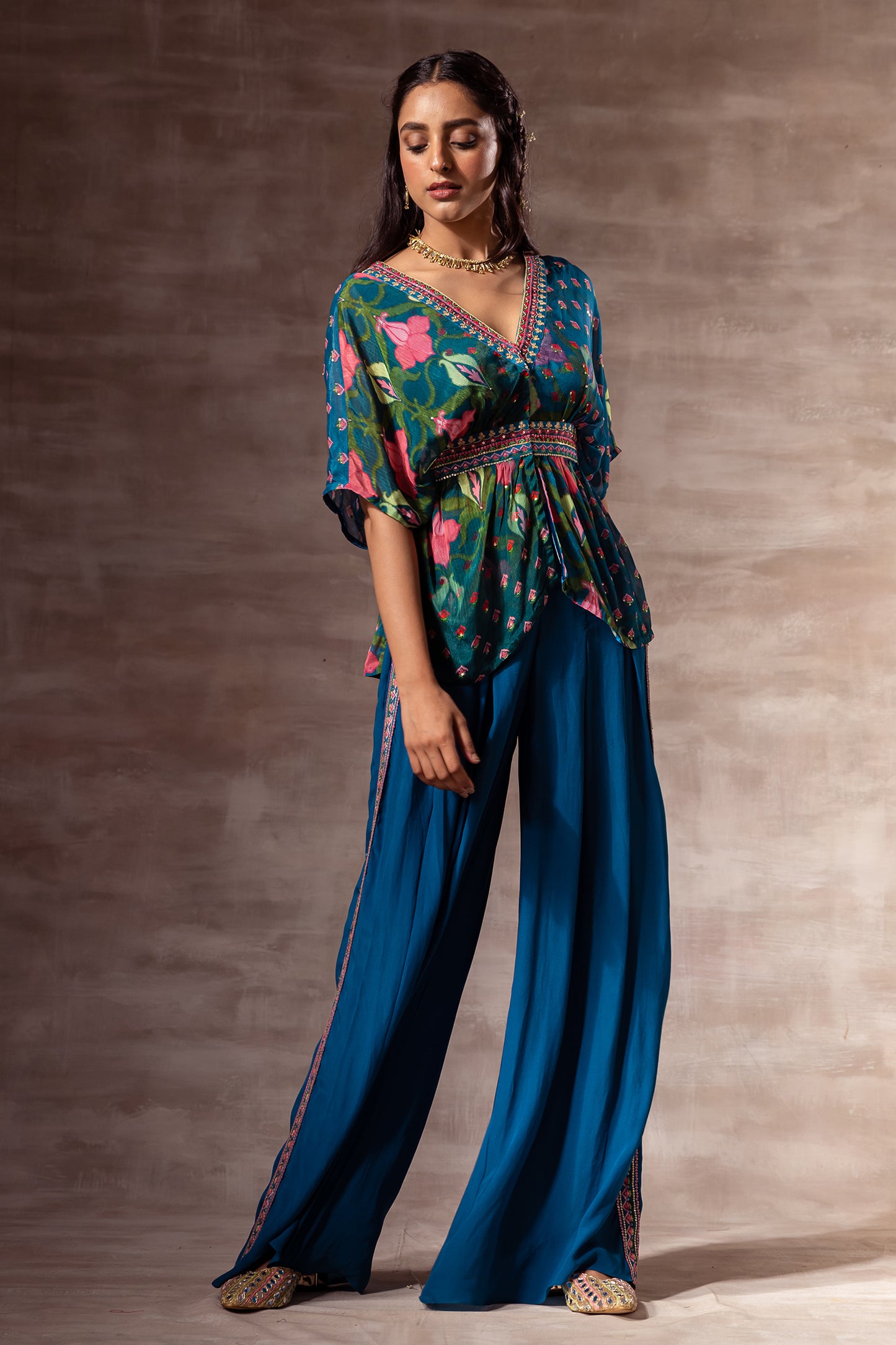 Lotus Crepe Palazzo Pants