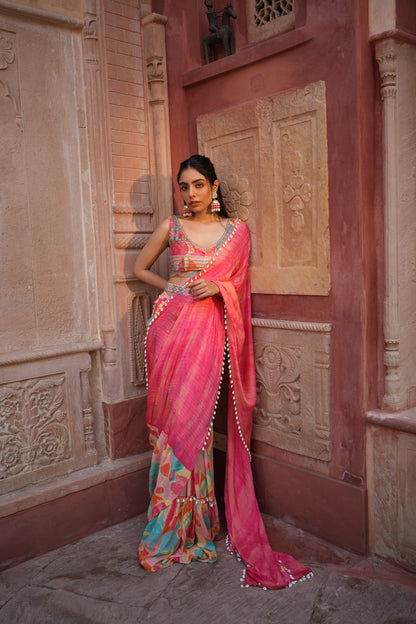 Cassata Ruffled Saree